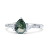 Pear Teardrop Vintage Style Ring