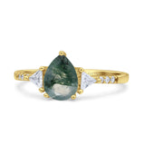 Pear Teardrop Vintage Style Ring