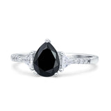 Pear Teardrop Vintage Style Ring