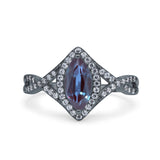 Art Deco Marquise Split Shank Ring