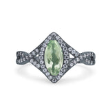 Art Deco Marquise Split Shank Ring