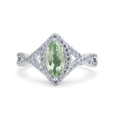 Art Deco Marquise Split Shank Ring