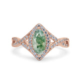 Art Deco Marquise Split Shank Ring
