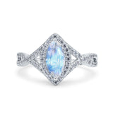 Art Deco Marquise Split Shank Ring