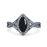 Art Deco Marquise Split Shank Ring