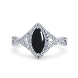 Art Deco Marquise Split Shank Ring