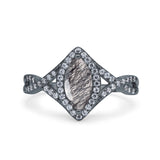Art Deco Marquise Split Shank Ring
