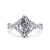 Art Deco Marquise Split Shank Ring