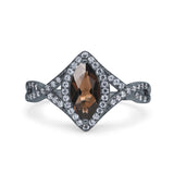 Art Deco Marquise Split Shank Ring