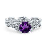 Art Deco Round Two Piece Bridal Ring