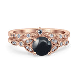 Art Deco Round Two Piece Bridal Ring