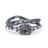 Two Piece Round Marquise Style Bridal Ring
