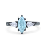 Three Stone Marquise Pear Trellis Ring
