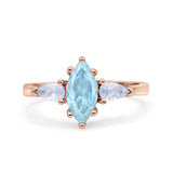 Three Stone Marquise Pear Trellis Ring