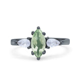 Three Stone Marquise Pear Trellis Ring