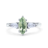 Three Stone Marquise Pear Trellis Ring