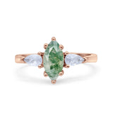 Three Stone Marquise Pear Trellis Ring