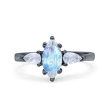 Three Stone Marquise Pear Trellis Ring