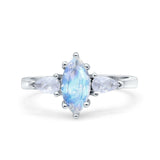 Three Stone Marquise Pear Trellis Ring