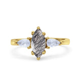 Three Stone Marquise Pear Trellis Ring