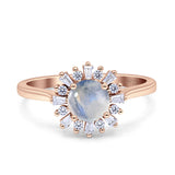 Art Deco Round Natural Floral Ring