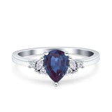 Art Deco Pear Teardrop Vintage Style Ring 