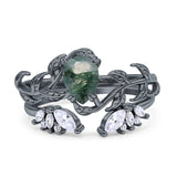 Teardrop Pear Leaf Style Ring