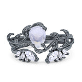 Teardrop Pear Leaf Style Ring
