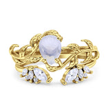 Teardrop Pear Leaf Style Ring