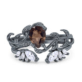 Teardrop Pear Leaf Style Ring