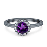 Art Deco Round Halo Vintage Ring