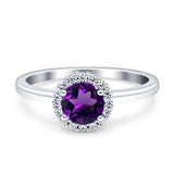 Art Deco Round Halo Vintage Ring