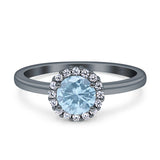 Art Deco Round Halo Vintage Ring