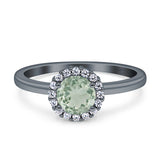 Art Deco Round Halo Vintage Ring