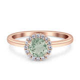 Art Deco Round Halo Vintage Ring