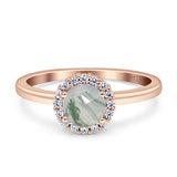 Art Deco Round Halo Vintage Ring