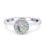 Art Deco Round Halo Vintage Ring