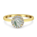 Art Deco Round Halo Vintage Ring