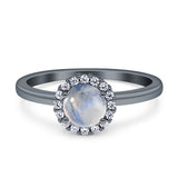 Art Deco Round Halo Vintage Ring