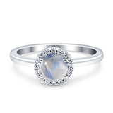 Art Deco Round Halo Vintage Ring