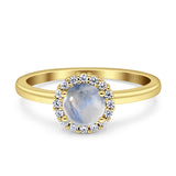 Art Deco Round Halo Vintage Ring