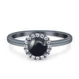 Art Deco Round Halo Vintage Ring