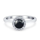 Art Deco Round Halo Vintage Ring