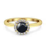 Art Deco Round Halo Vintage Ring