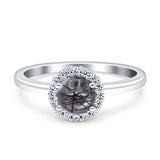 Art Deco Round Halo Vintage Ring