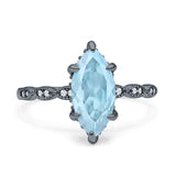 Art Deco Marquise Solitaire Hidden Halo Ring