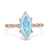 Art Deco Marquise Solitaire Hidden Halo Ring
