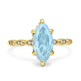 Art Deco Marquise Solitaire Hidden Halo Ring