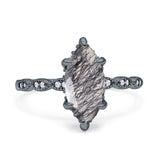 Art Deco Marquise Solitaire Hidden Halo Ring