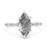 Art Deco Marquise Solitaire Hidden Halo Ring